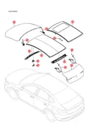 Шестигранный головка болт и плоский шайба в сборе для BYD Qin Plus DM-i, 13755883-00