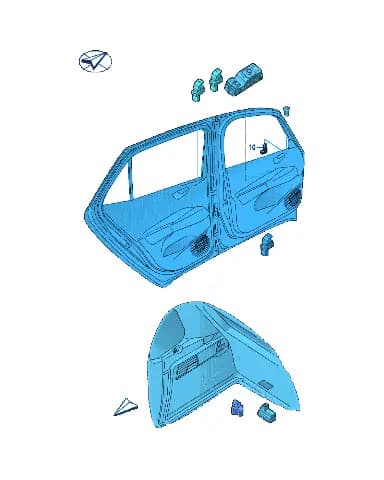 Кнопка,для задний люк крышка управление черный белый для Volkswagen ID.UNYX, 10G959831VBG