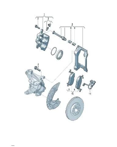 Суппорт тормозной корпус для Volkswagen ID.UNYX, 1ED615123