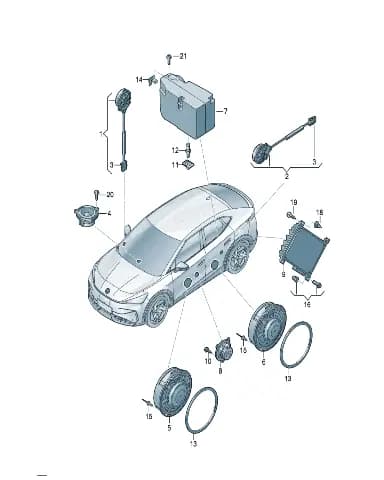 Деталь для Volkswagen ID.UNYX, N90986803