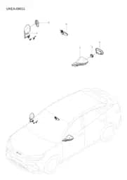 Наружный заднего вида зеркало коммутатор в сборе для BYD Sealion 07 EV, 10515443-00