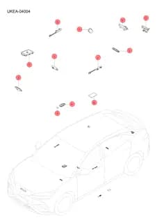 Наружная антенна обнаружения в сборе для BYD Sealion 07 EV, 12612956-00