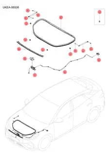 Кольцо замка переднего люка для BYD Sealion 07 EV, 13742184-00