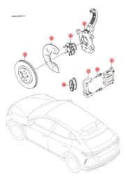Передний тормозной палец стопорный болт в сборе для BYD Sealion 07 EV, 13881124-00