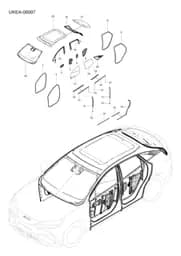 Лобовое стекло в сборе для BYD Sealion 07 EV, 13996451-00