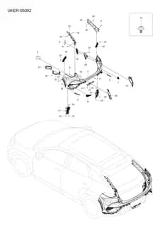 Задний бампер нижний правый опора кронштейн в сборе для BYD Sealion 07 EV, 14073863-00