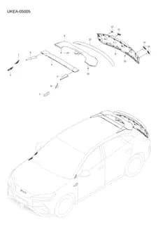 Левый крыло декоративная панель в сборе для BYD Sealion 07 EV, 14073869-00