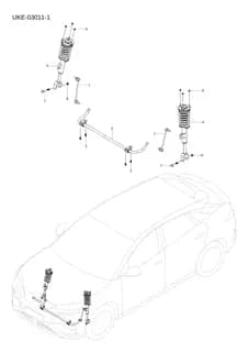 Правый передний амортизатор стойка в сборе для BYD Sealion 07 EV, 14078046-00