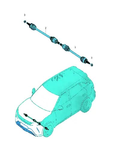 Правый передний трансмиссия полукруглый вал в сборе для BYD Yuan Up, 13500158-00