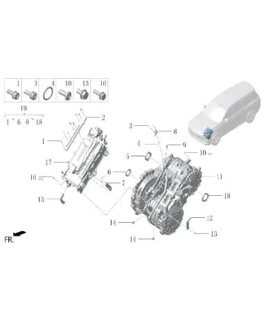 Винт Torx с полукруглой головкой-пружинный плоский подушка в сборе для Lixiang L6, 22050357