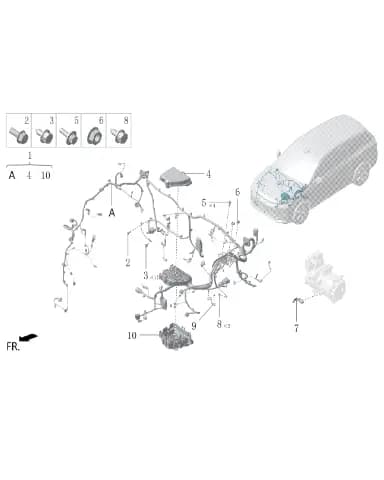 Жгут проводки салона в сборе для Lixiang L6, LAA-52020069