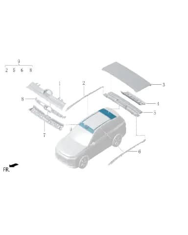 Усилитель передней рейки крыши для Lixiang L6, LAA-90000062