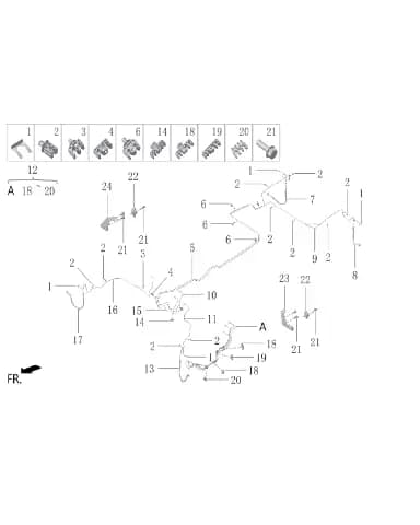 Тормозной шланг waveform клипса для Lixiang L6, M01-35060007
