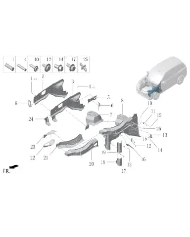 Болты резьбовые для короткоцикловой дуговой сварки для Lixiang L6, Q1140620T25F36