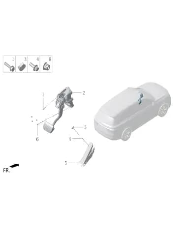 Болт с шестигранным фланцем для Lixiang L6, Q1860835F36