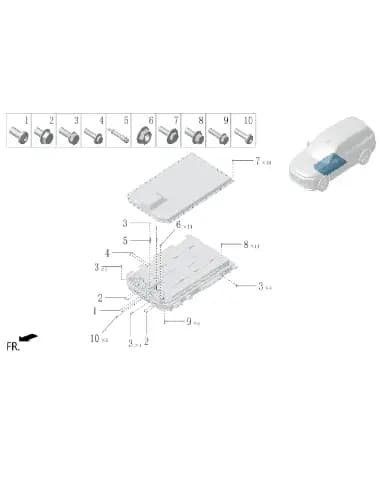 Винты Torx с полукруглой головкой для Lixiang L6, Q215B0512T1F71