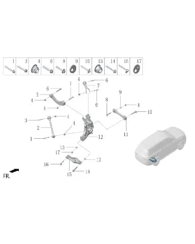 Болт с шестигранным фланцем для Lixiang L6, X01-89185136