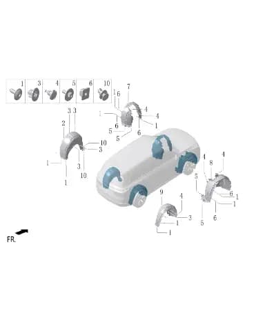 Пластиковый посадочное место гайки для Lixiang L7, A01-28040021