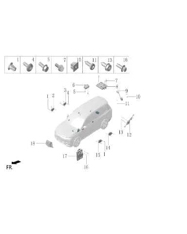 Открытый square гайка для Lixiang L7, A01-79110011