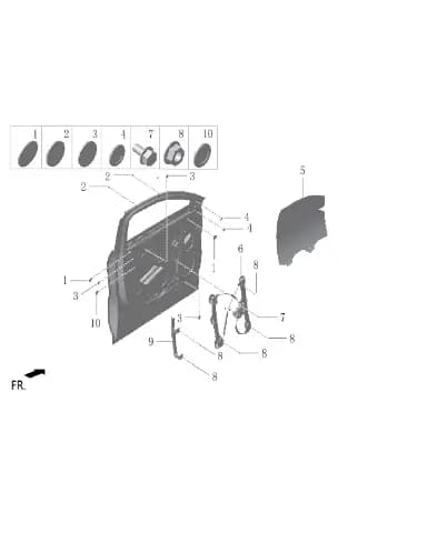 Заглушка,кузов для Lixiang L7, M01-50000018