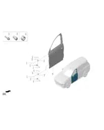 Передняя левая дверь нижний петля кузов детали для Lixiang L7, M01B-61060015