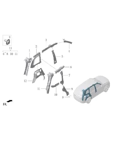 Болт с шестигранной головкой и плоской шайбой в сборе для Lixiang L7, Q140B0616F38L