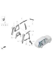 Болт с шестигранной головкой и плоской шайбой в сборе для Lixiang L7, Q140B0616F38L