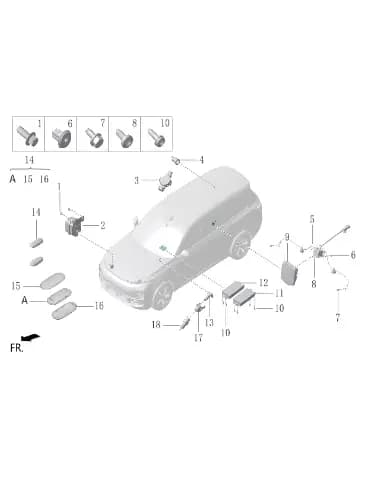Саморезы с полукруглой головкой и крестообразным шлицем для Lixiang L7, Q2734216F38