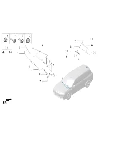 Гайки с шестигранным фланцем для Lixiang L7, Q32010F36