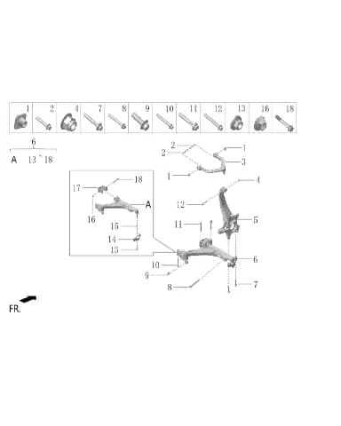 Шестигранный фланец направляющий болт для Lixiang L7, X01-89185014