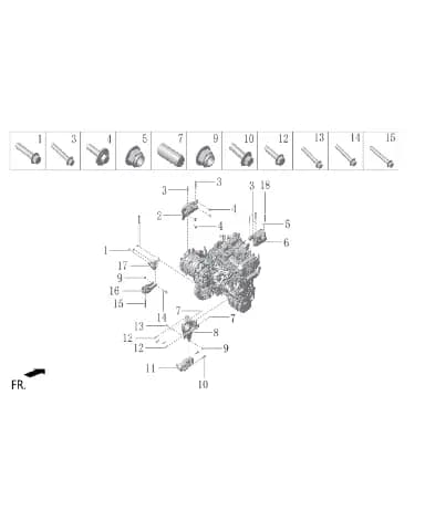 Болт с шестигранным фланцем для Lixiang L7, X01-89185030