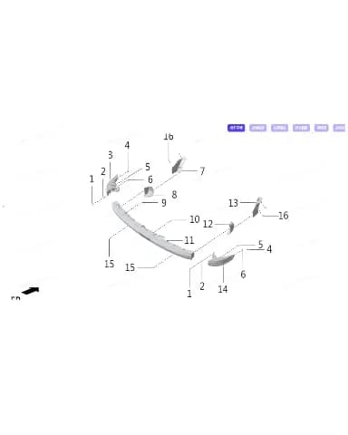 Пластиковый клипса для Lixiang L7, X01-89691019