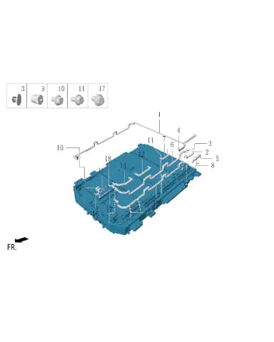 Гнутая жесткая медная шина 1 для Lixiang L7, X01-90000766