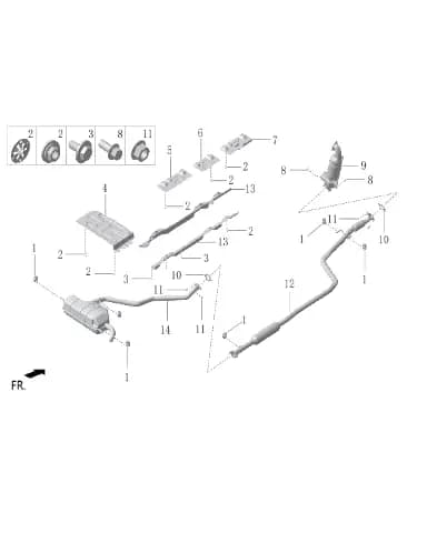 Задний stage глушитель в сборе для Lixiang L7, X03-12010012