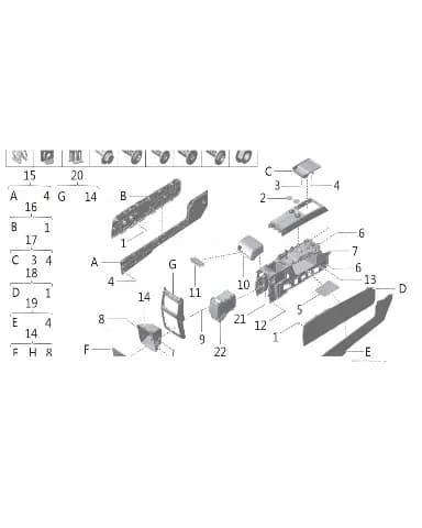Нижний правая декоративная панель в сборе центральная консоль для Lixiang L7, X03-50020012