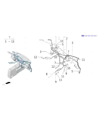 Lidar transition жгут в сборе для Lixiang L7, X03-52020128
