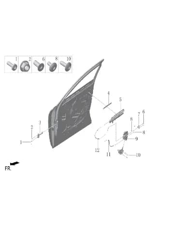 Ограничитель передней двери в сборе для Lixiang L7, X03-61090100