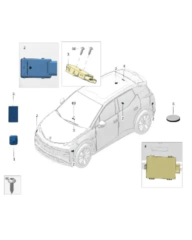 Bluetooth и NFC communication модуль bncm для Zeekr X, 6608099890