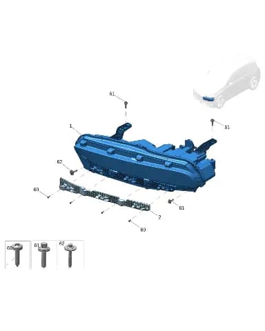 Комбинированный винт M6x25 для Zeekr X, 8888008633