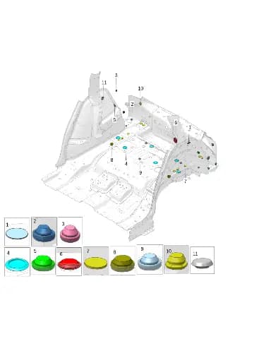 Резиновый-grommet-d12 для Zeekr X, 8888008168