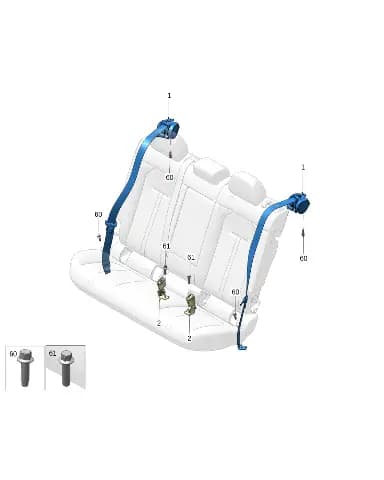Болт с шестигранным фланцем M12x40 для Zeekr X, 8888009764