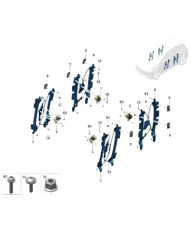 Винт с головкой под внутренний шестигранник pf5*22 для Zeekr X, 8888011802