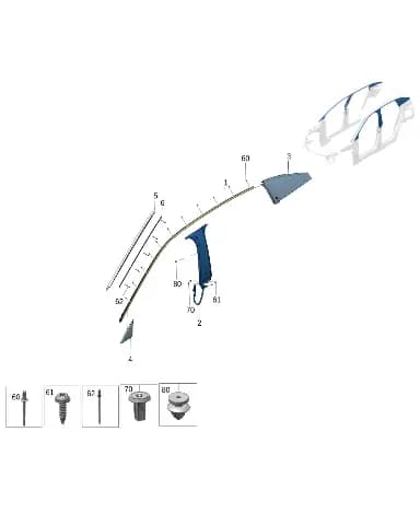 Пластиковая гайка 8x8 для Zeekr X, 8888459729
