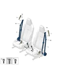 Передний пассажирский ремень безопасности для Zeekr X, 8891715994BA0