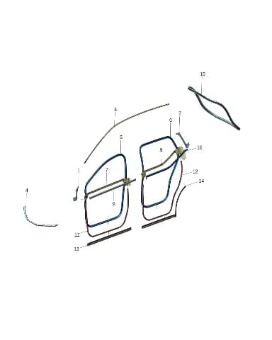 Правый наружный уплотнительная накладка передняя дверь стекло для Zeekr X, 8892618963