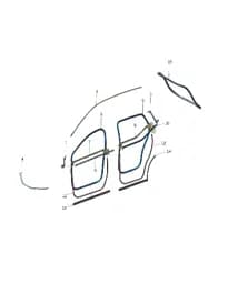 Правый наружный уплотнительная накладка задняя дверь стекло для Zeekr X, 8892619233