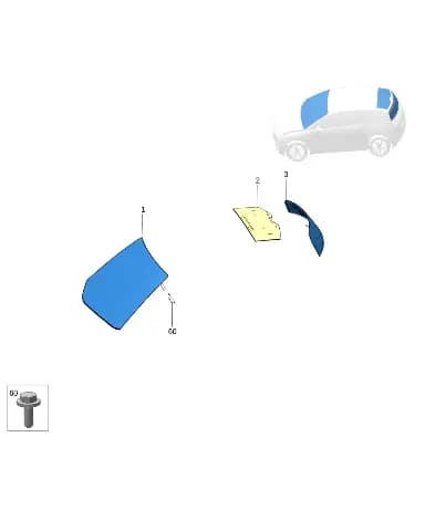 Задний лобовое стекло для Zeekr X, 8892669546