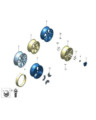 Колесо центральный крышка для Zeekr X, 8892847539