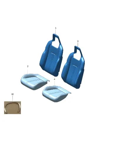 Правый передний спинка сиденья крышка для Zeekr X, 8892832740GA8