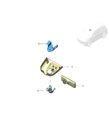 Внутренний заднего вида зеркало кронштейн для Zeekr X, 8893091408